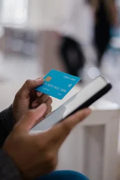 Easy mobile payments, tablet and card Stock Photos