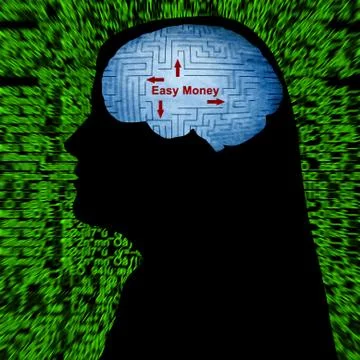 Easy money on mind 库存插图