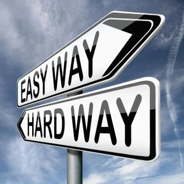 Easy or hard way Illustrazione stock