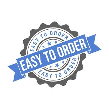 Easy to Order Letter Rubber Stamp Template Design Stock Illustration