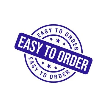 Easy to Order Letter Rubber Stamp Template Design Stock Illustration