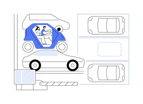 Easy parking isolated cartoon vector illustrations. Ilustración de archivo