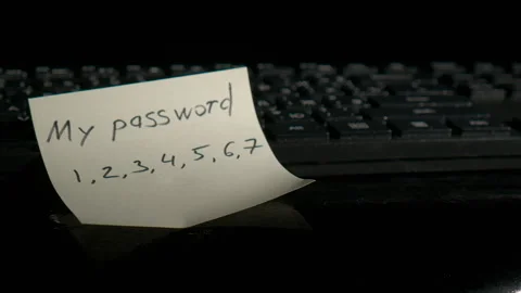 Easy password by keyboard. Stock Footage 247582609