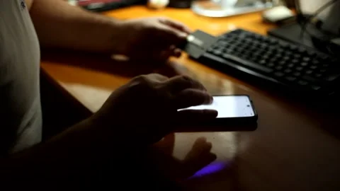 Easy pay using smart phone or digital device. Stock Footage 157678489