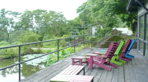 Easy place for relax with nice background color Stock Footage 63655099