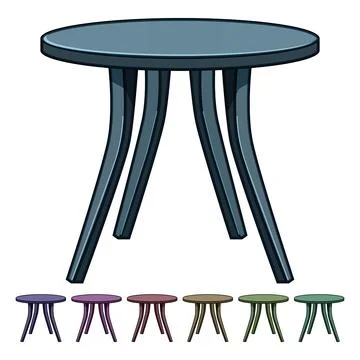 Easy plastic table cartoon vector graphic Stock Illustration