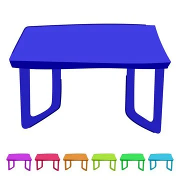 Easy plastic table vector cartoon graphic Stockillustratie