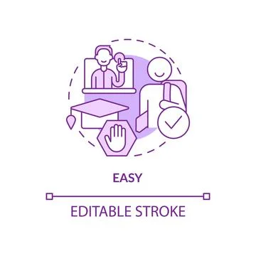 Easy purple concept icon 스톡 일러스트
