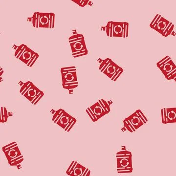 Easy refill glyph vector seamless pattern Stock Illustration
