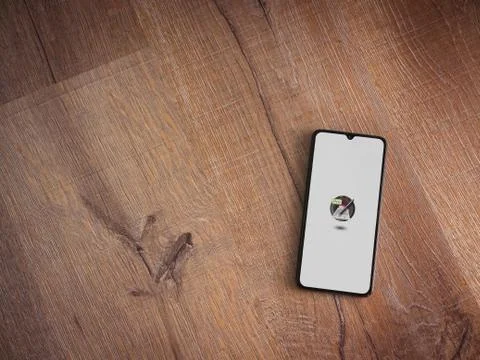 Easy Release Pro - Model Release app launch screen with logo on the display o Stock Photos