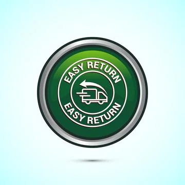 Easy return icon design illustration, Easy return label for product packagi.. Stock Illustration