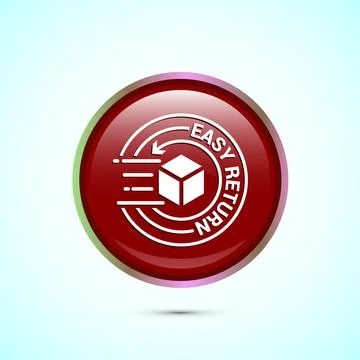 Easy return icon design illustration, Easy return label for product packagi.. Stock Illustration