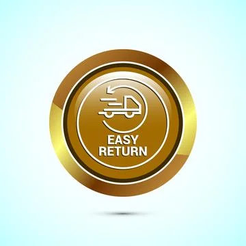 Easy return icon design illustration, Easy return label for product packagi.. 库存插图