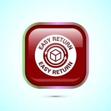 Easy return icon design illustration, Easy return label for product packagi.. 库存插图