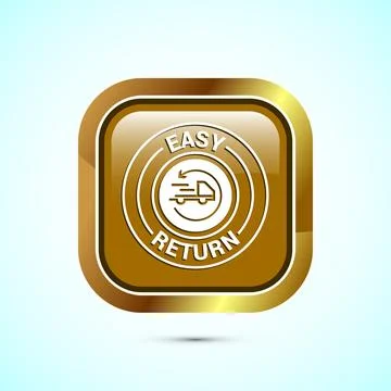 Easy return icon design illustration, Easy return label for product packagi.. Stock Illustration