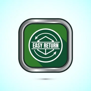 Easy return icon design illustration, Easy return label for product packagi.. 库存插图