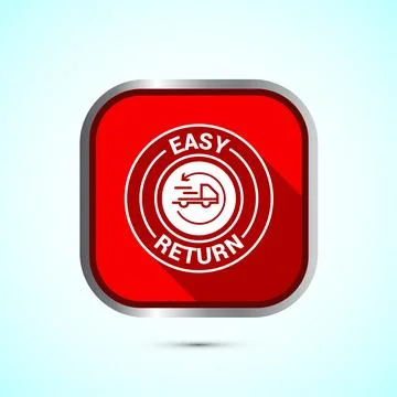 Easy return icon design illustration, Easy return label for product packagi.. 스톡 일러스트