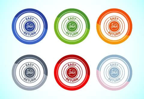 Easy return icon design illustration, Easy return label for product packagi.. 库存插图