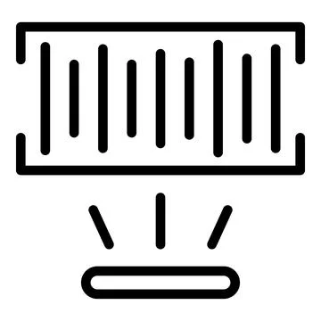 Easy return icon, outline style Illustrazione stock