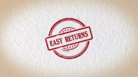 EASY RETURNS stamp style word Stock Footage 319477804