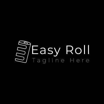 Easy Roll Simple Logo Stock Illustration