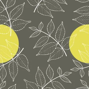 Easy Seamless floral vector pattern . Stock Illustration