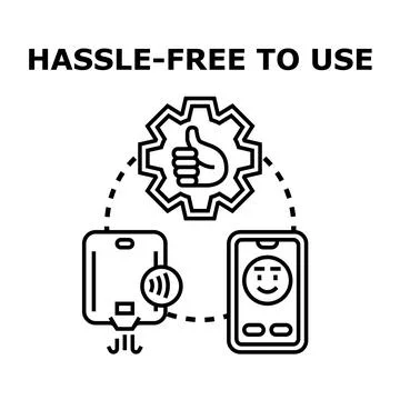 Easy setup connecting a device with a phone Stock-Illustration