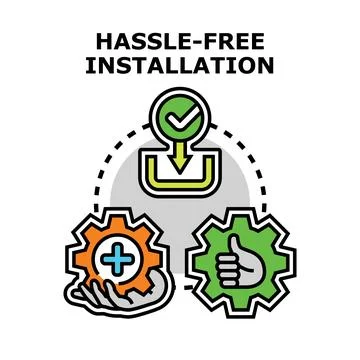 Easy setup installation process concept Stock Illustration