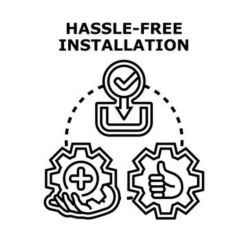Easy setup installation process concept Stock Illustration