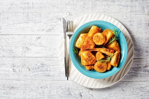 Easy side dish baked root vegetables with rosemary Stock Photos