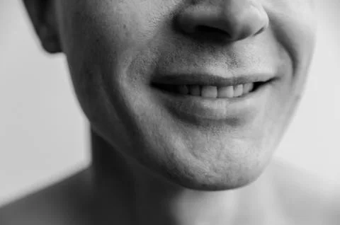 Easy smile closeup. Foto stock