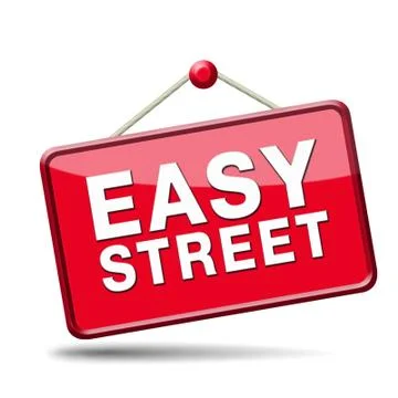 Easy street sign Stock Illustration