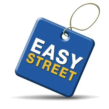 Easy street sign Stock Illustration