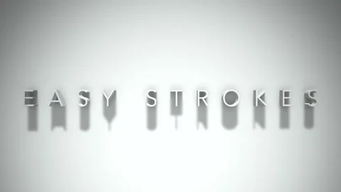 Easy strokes 3D title animation white text on a white background Stock Footage 299418948