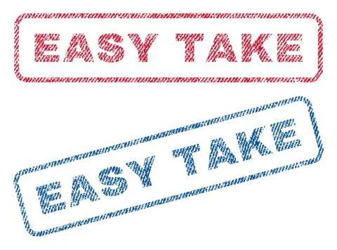 Easy Take Text Textile Seal Stamp Watermarks Stock Illustration