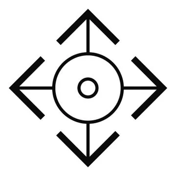 Easy target icon, simple style. Stock Illustration