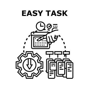 Easy task concept successfully controlling project planning Stock-Illustration