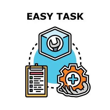 Easy task management and service setup Stock Illustration