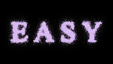 Easy Text Message of Flowers Black Background Seamless Loop Stock Footage 129147284