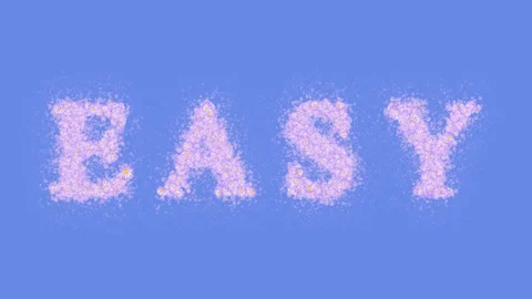Easy Text Message Of Flowers Blue Background Seamless Loop Stock Footage 129146550
