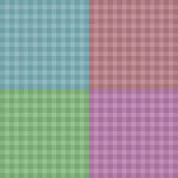 Easy tileable red, blue, pink and green gingham Stock Illustration