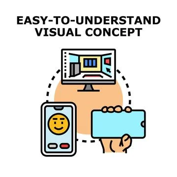 Easy to understand visual concept development Stock Illustration