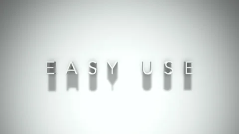 Easy use 3D title animation with shadows on a white background Stock Footage 297797315