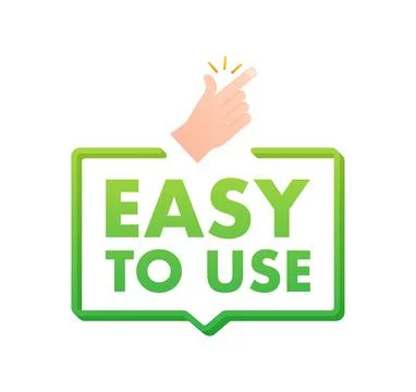 Easy to use Badge, icon, stamp, logo. Vector stock illustration. Illustrazione stock