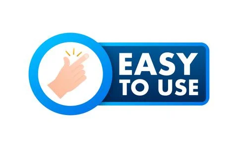 Easy to use Badge, icon, stamp, logo. Vector stock illustration. 스톡 일러스트