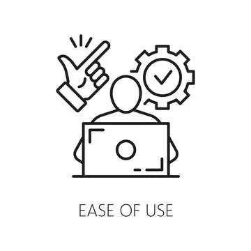 Easy of use, CMS content management system icon Illustrazione stock