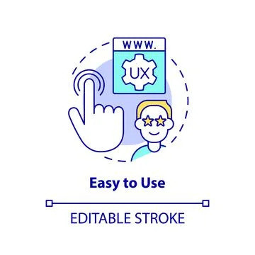 Easy to use concept icon Stock Illustration