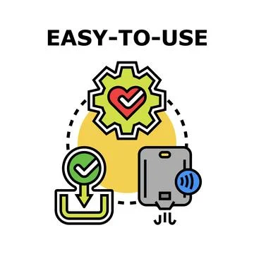 Easy to use concept illustration representing user friendly interface イラスト素材