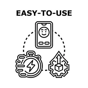 Easy to use concept vector illustration Stockillustratie