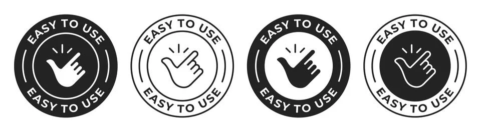 Easy to use icon. Snap of fingers vector illustration. Easy to care label. .. Stock Illustration
